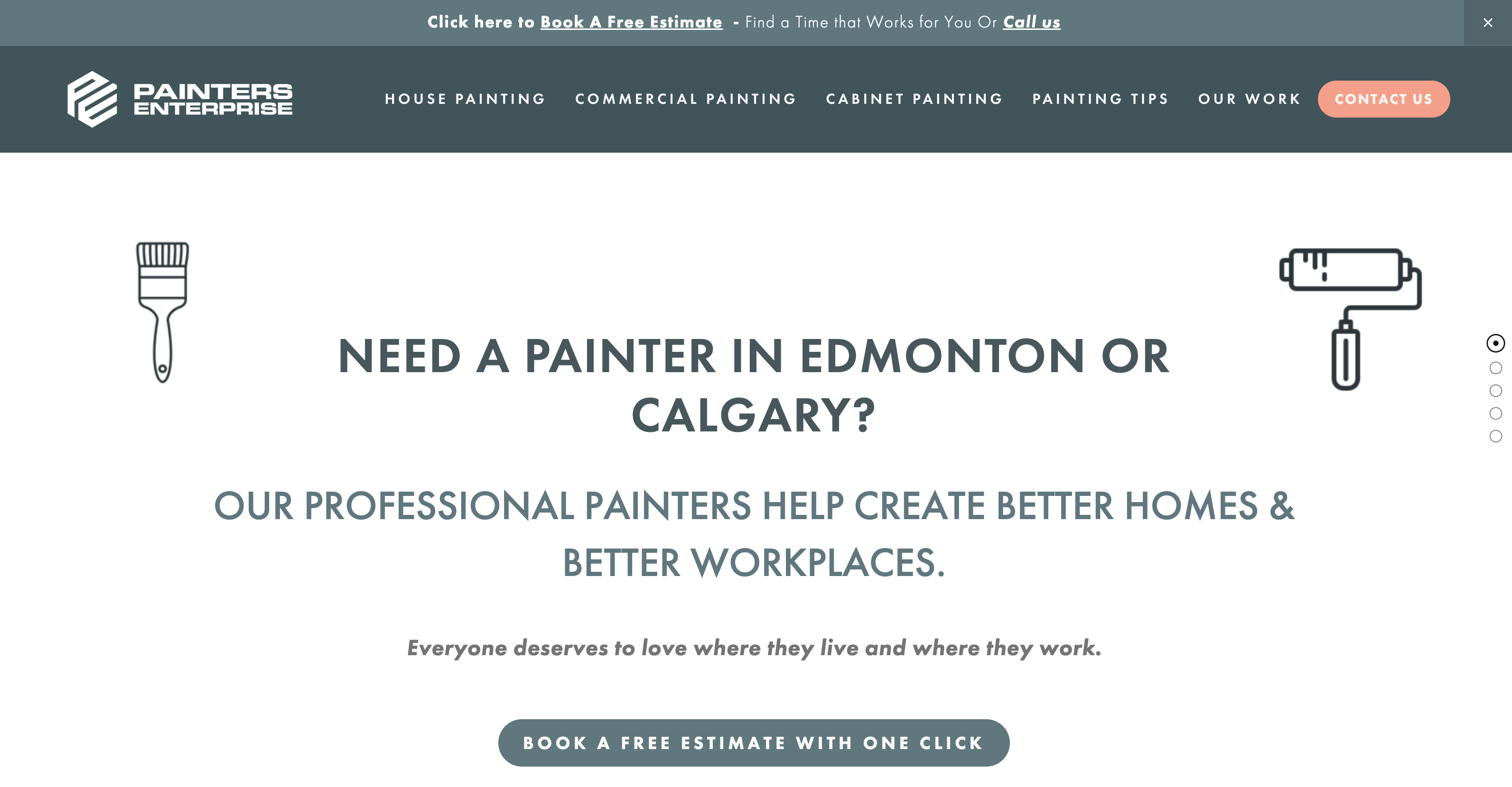 image of Painter's Enterprise website